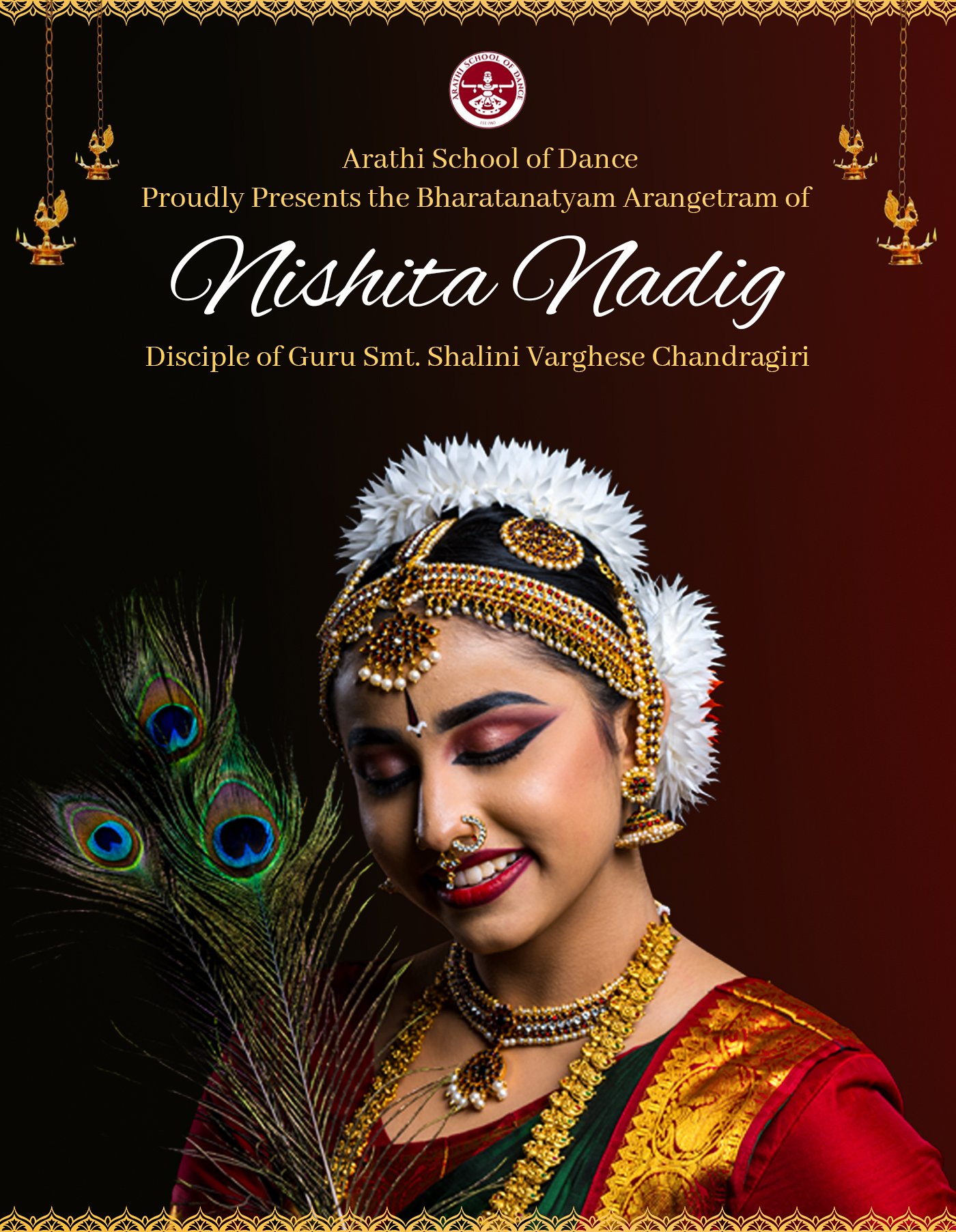Nishita Nadig Bharatnatyam Arangetram Brochure Image 1