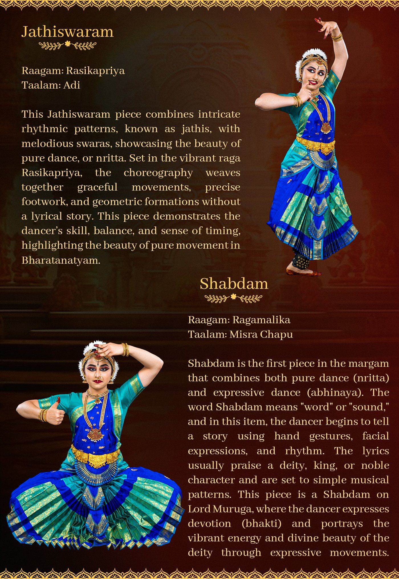 Nishita Nadig Bharatnatyam Arangetram Brochure Image 3