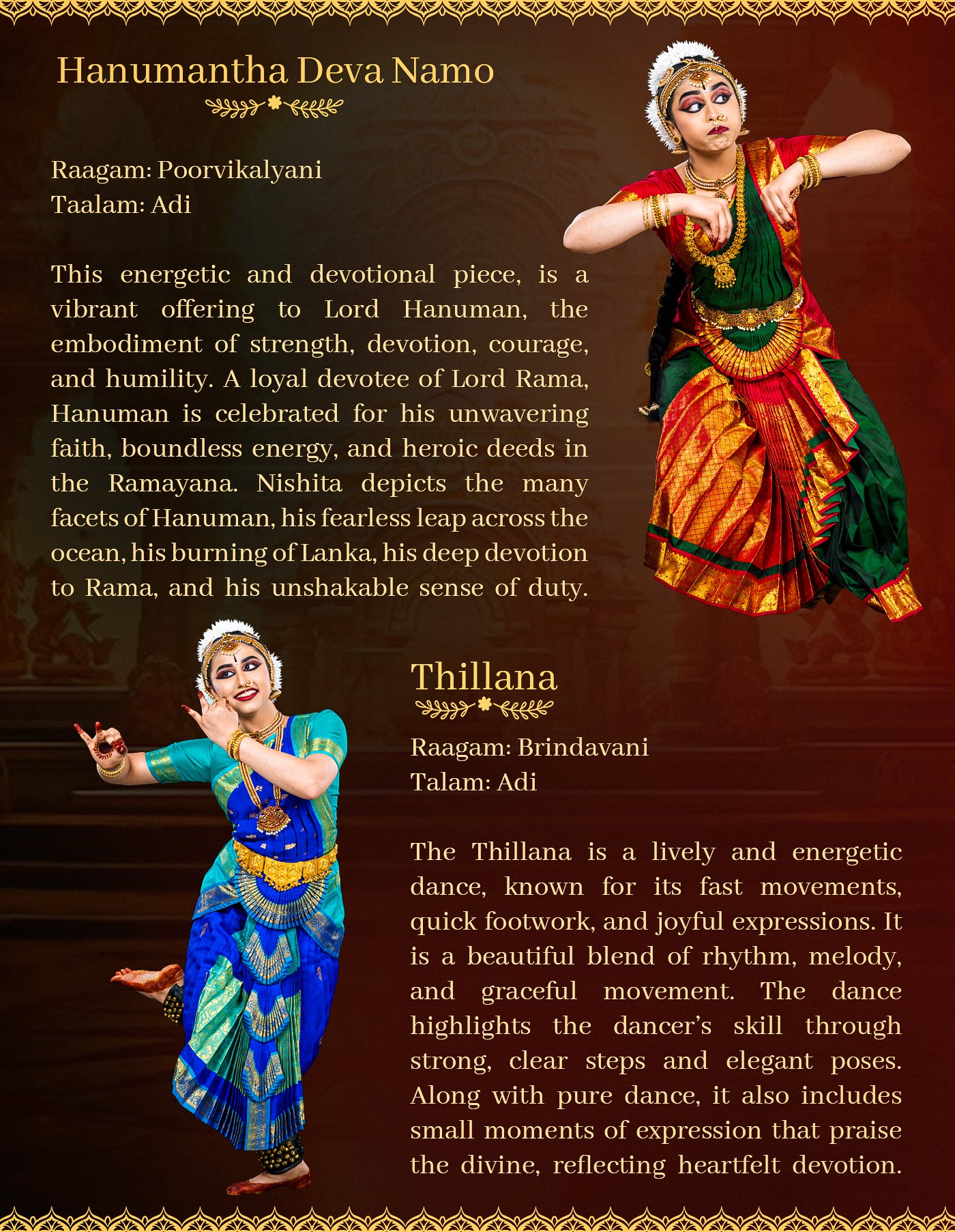 Nishita Nadig Bharatnatyam Arangetram Brochure Image 6