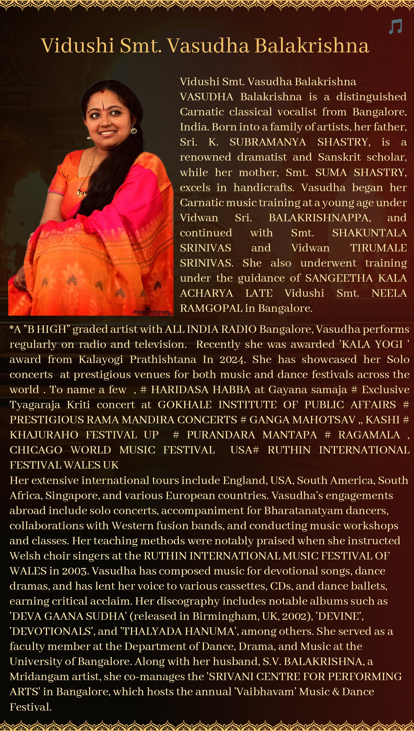 Nishita Nadig Bharatnatyam Arangetram Orchestra Image 1