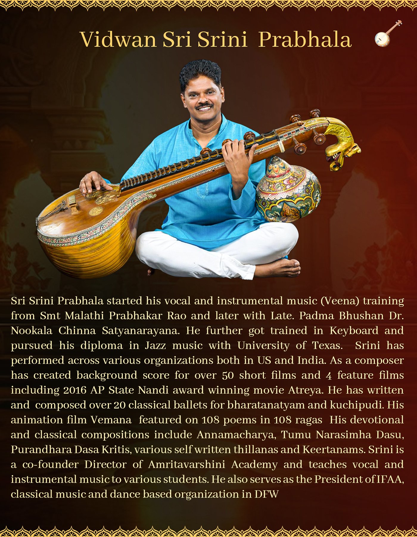 Nishita Nadig Bharatnatyam Arangetram Orchestra Image 5