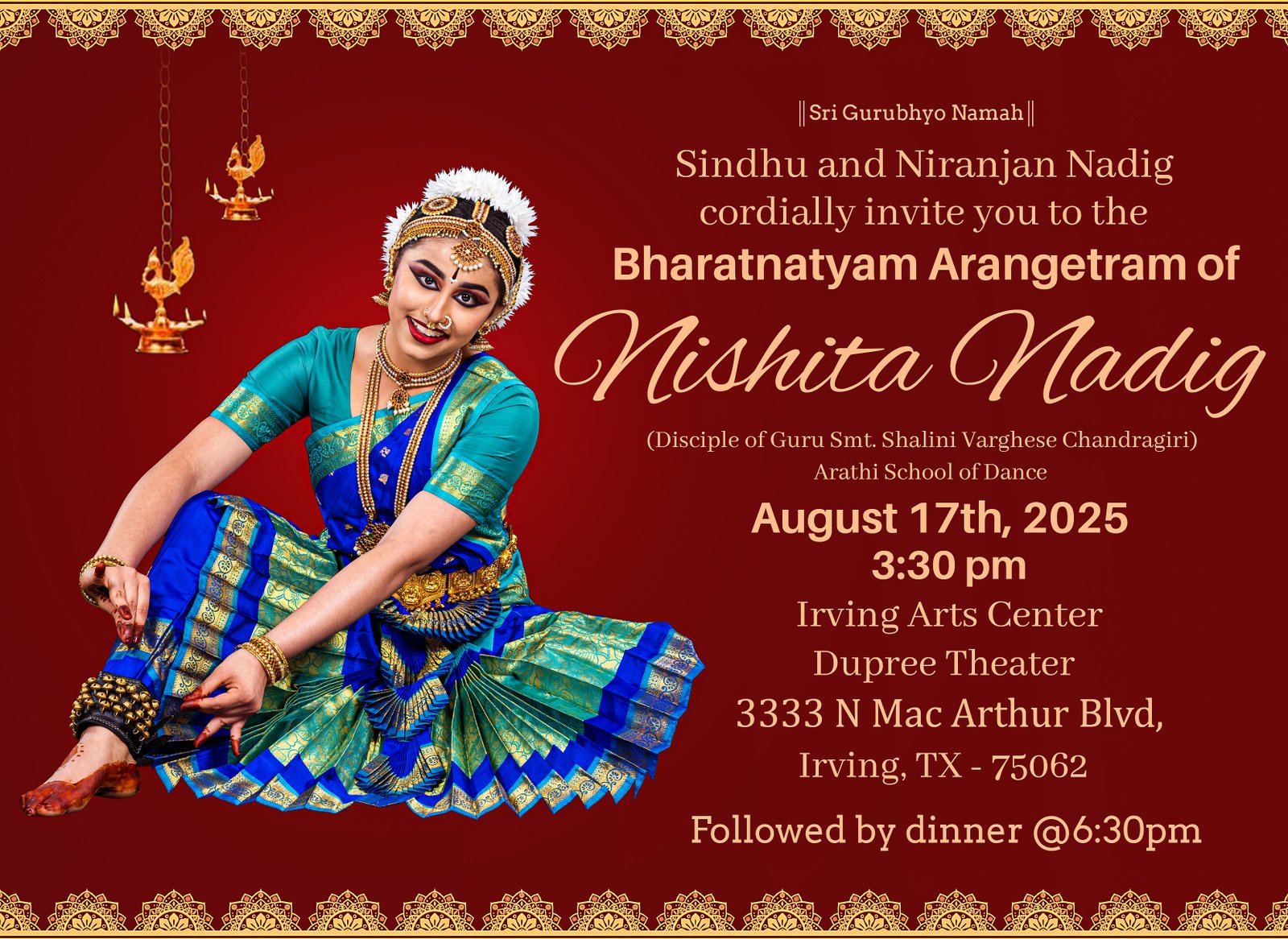 Nishita Nadig Bharatnatyam Arangetram